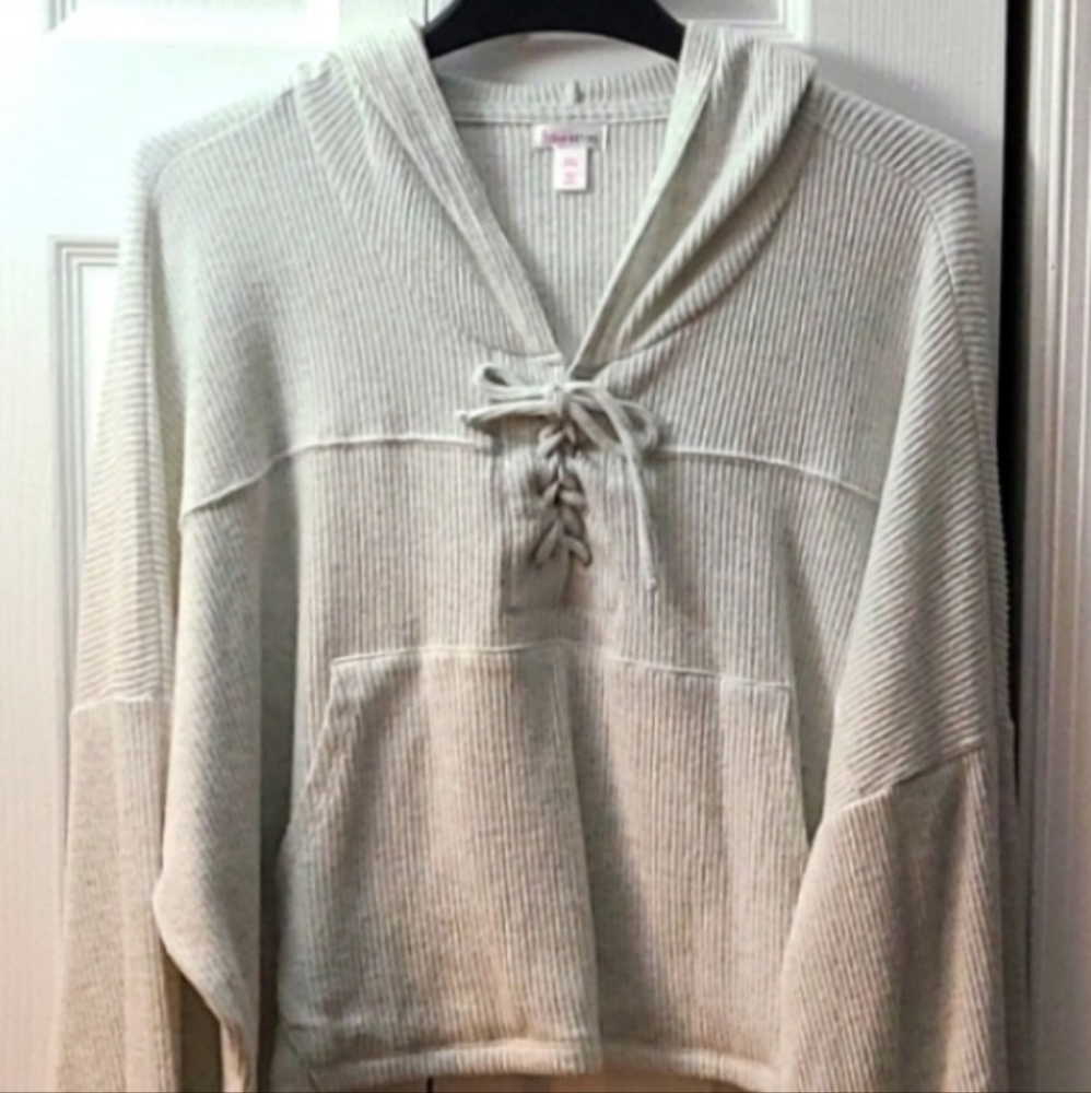 FLIRTITUDE ACTIVE BRAND WOMEN'S JUNIOR PULLOVER HOODED TOP PLUS SIZE XXL